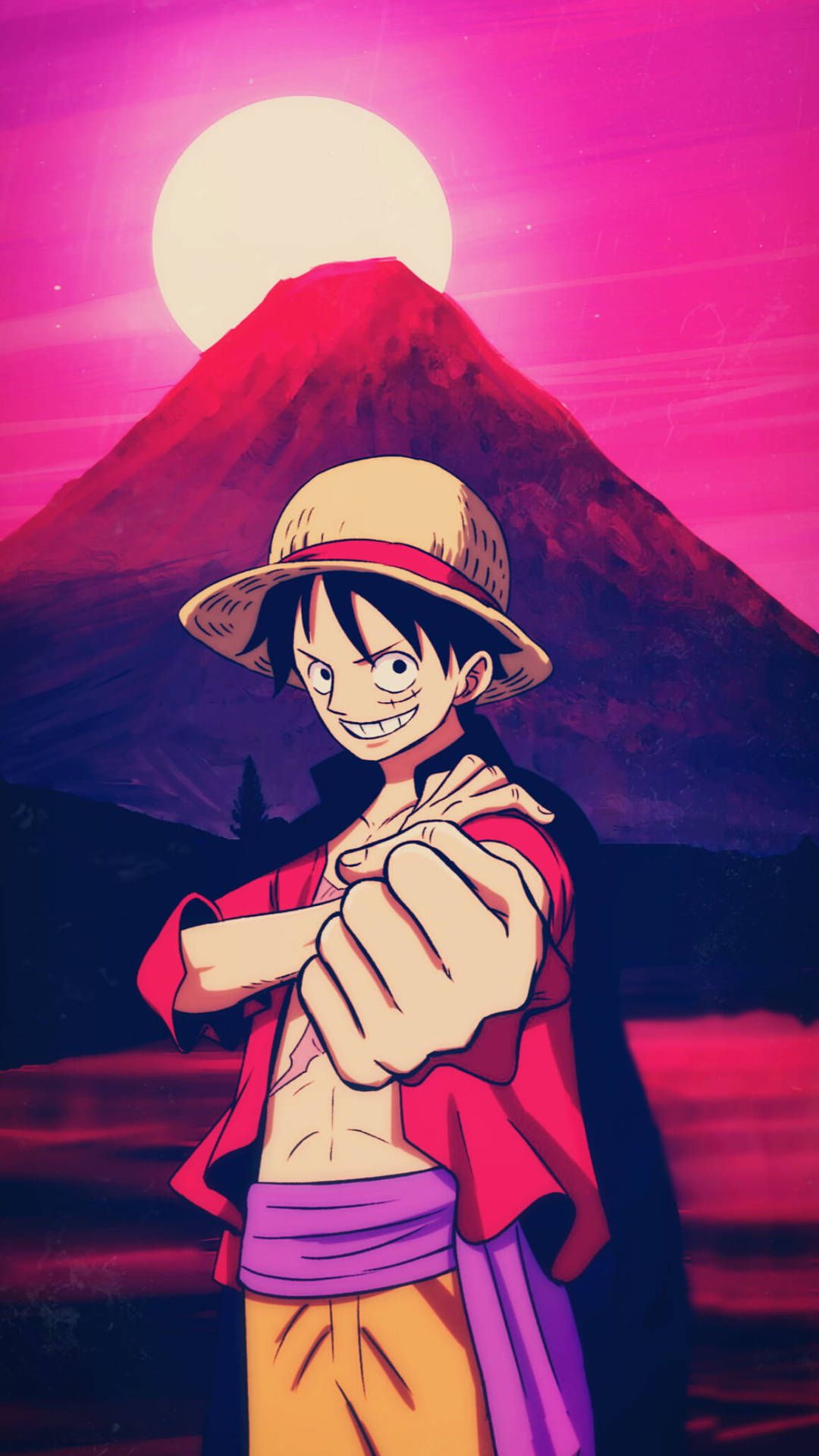 1080x1920 Pink Luffy Aesthetic Wallpaper