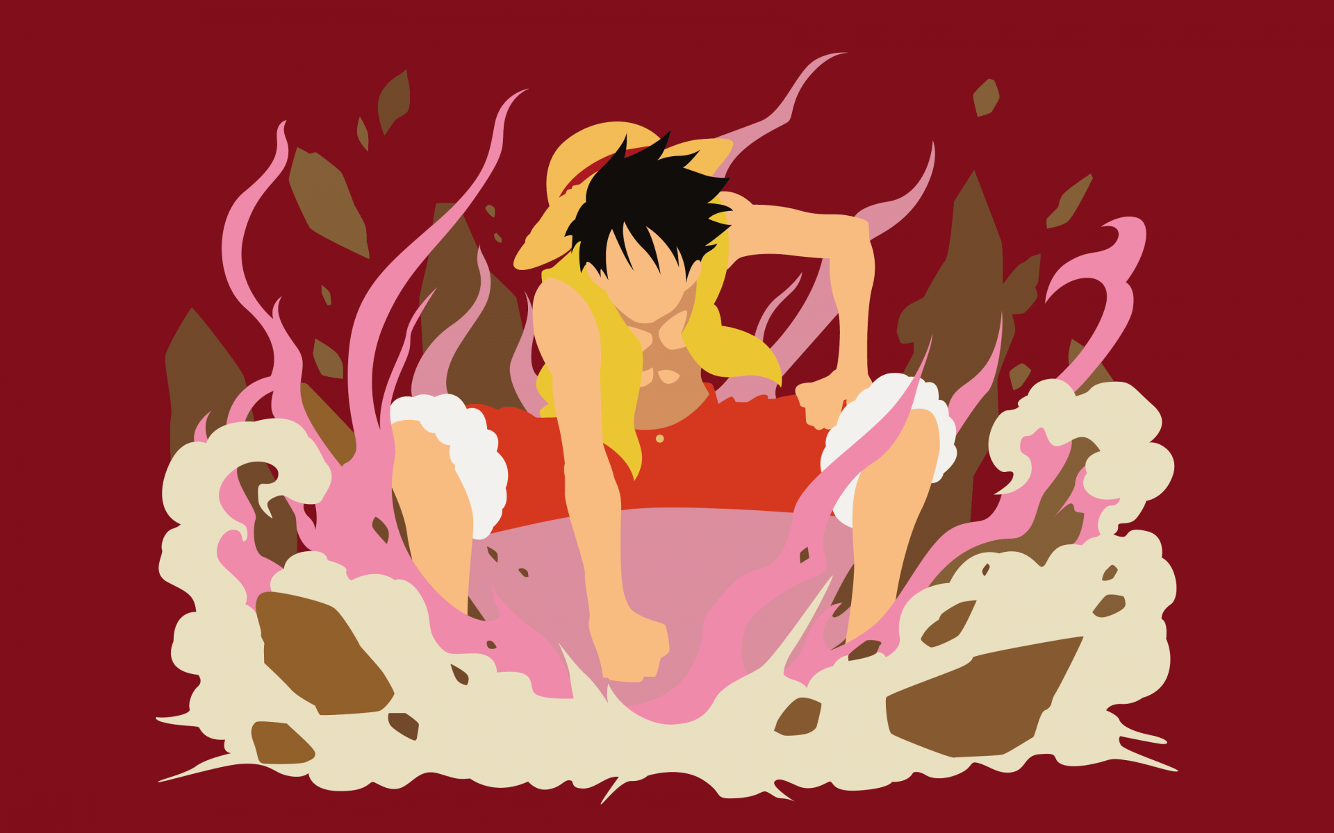 1920x1200 Monkey D. Luffy Wallpaper 4K, Minimal art, One Piece