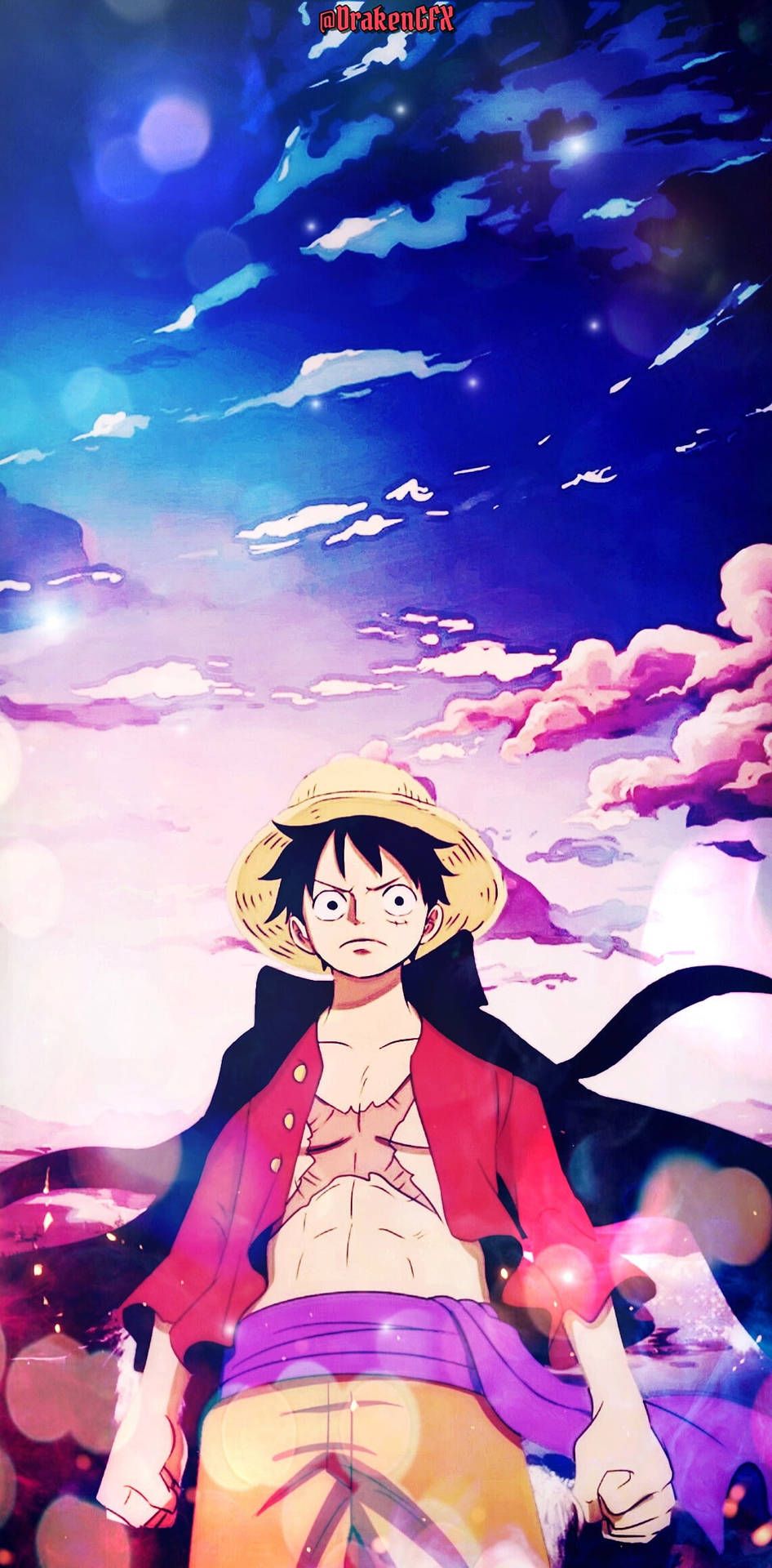 946x1920 Download free Luffy Aesthetic With Bokeh Effect Wallpaper