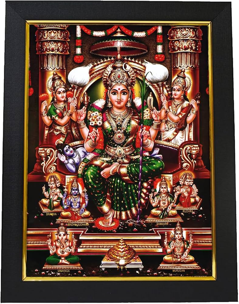 787x1000 Buy 101Temples Lalitha Devi Amman Photo Frame. Lalitha Tripura Sundari. Rajarajeshvari. Kamakshi. Mata. Sri Yantra. Shakti. Mahadevi