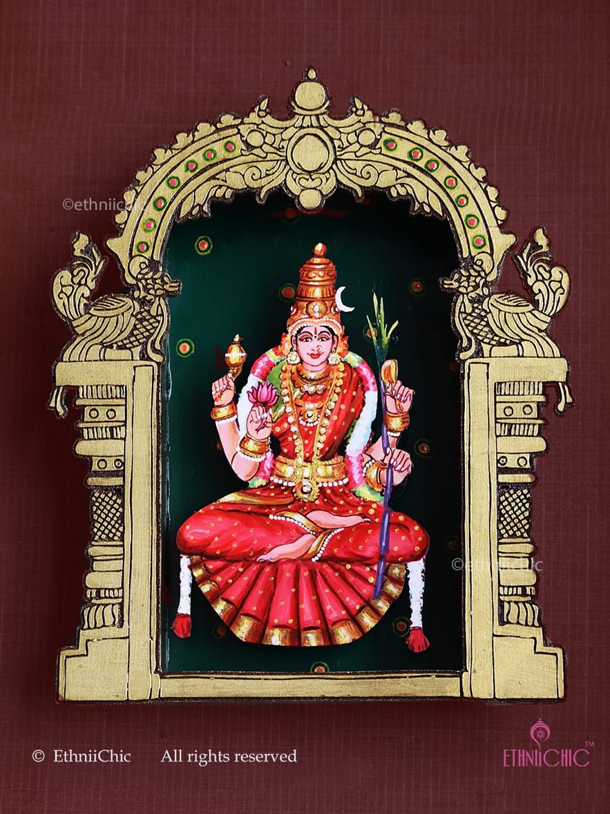 883x1178 Hand Painted Wooden Prabhavali Wall Frame