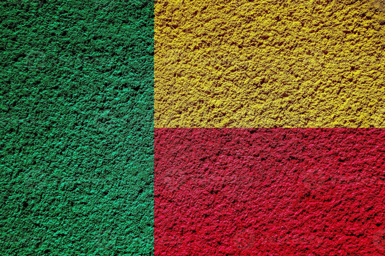 1470x980 Flag of Republic of Benin on a textured background. Concept collage