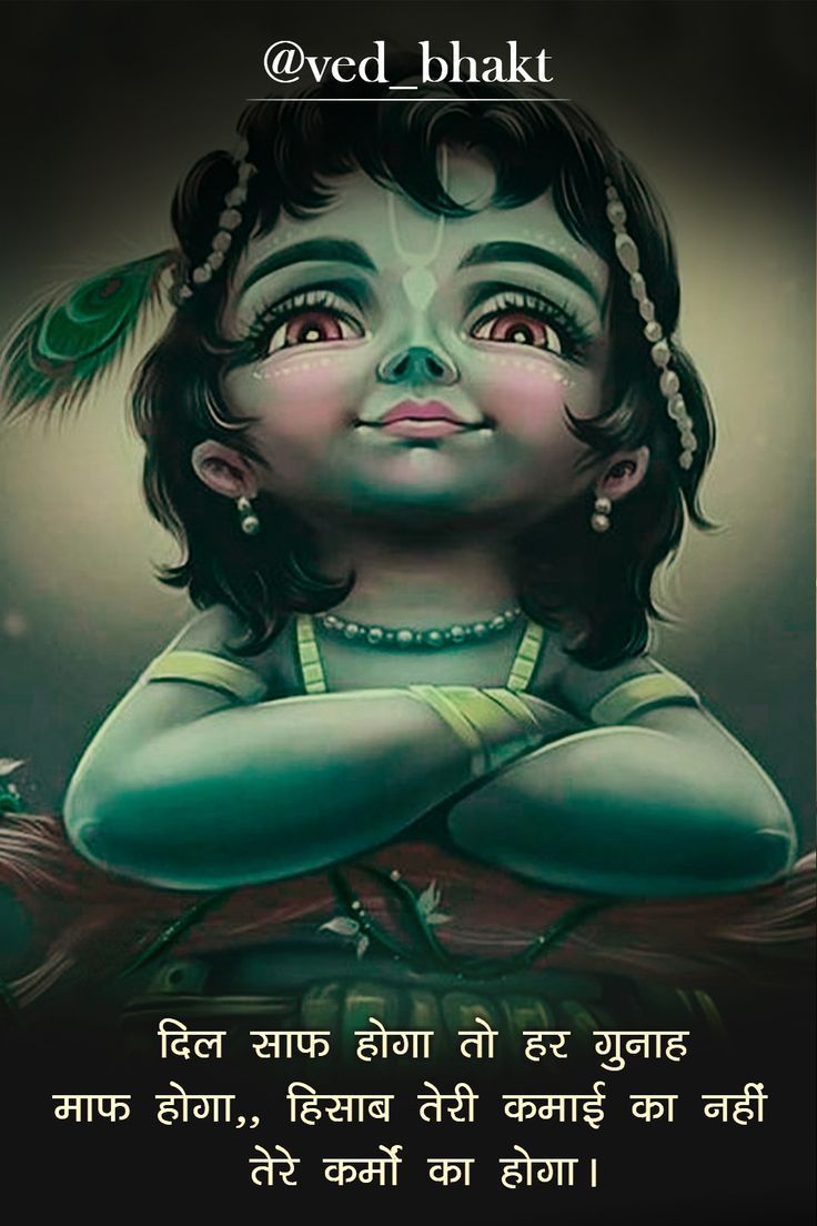 736x1104 Lord Krishna Motivational Hindi Quote HD Wallpaper