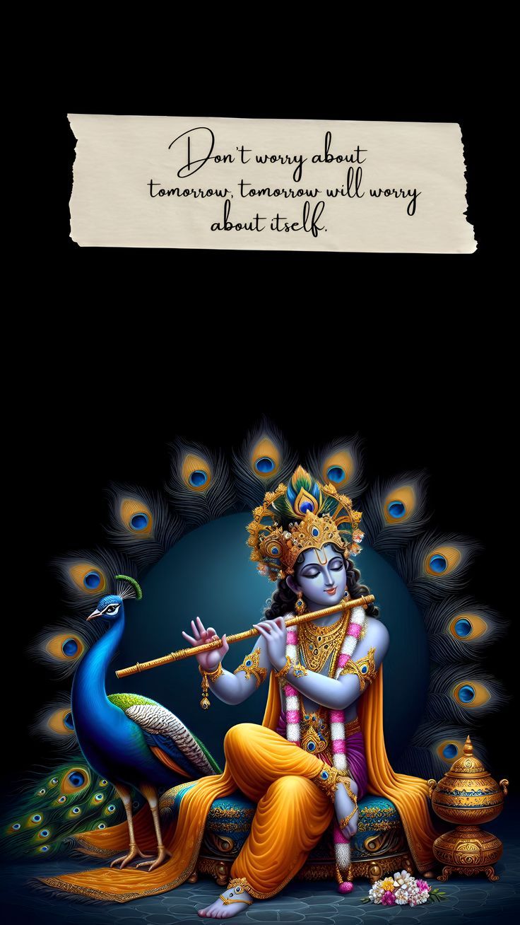 736x1308 Krishna Quotes Lockscreen Phone Wallpaper