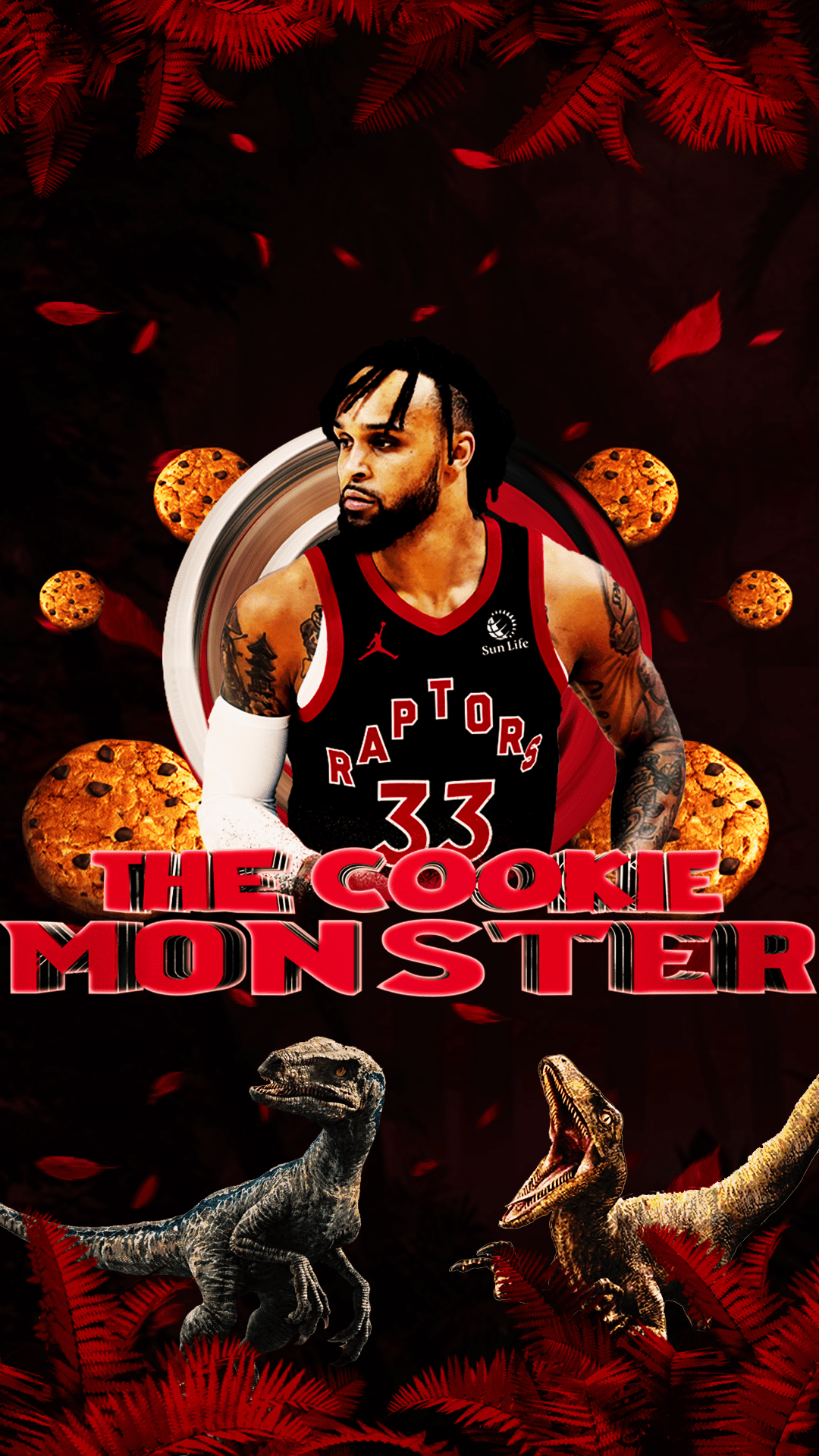 1080x1920 Gary Trent Jr The Cookie Monster Wallpaper (allofraptors image)