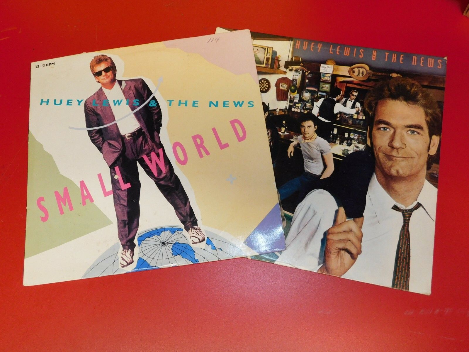 1600x1200 TWO ALBUMS Lewis & the News vinyl LP Small World & Sports