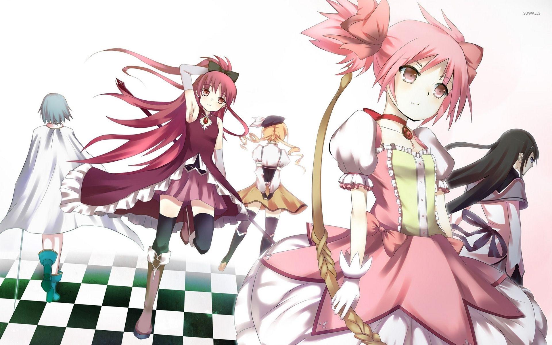1920x1200 Puella Magi Madoka Magica characters wallpaper wallpaper