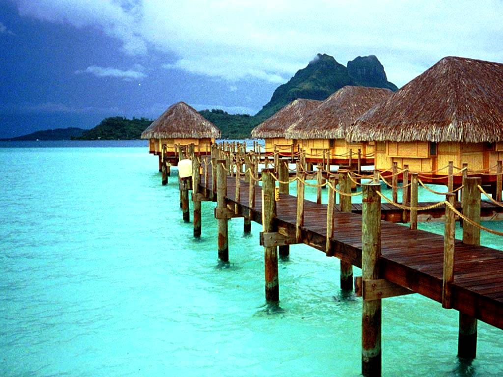 1024x768 Beach Scene Wallpaper