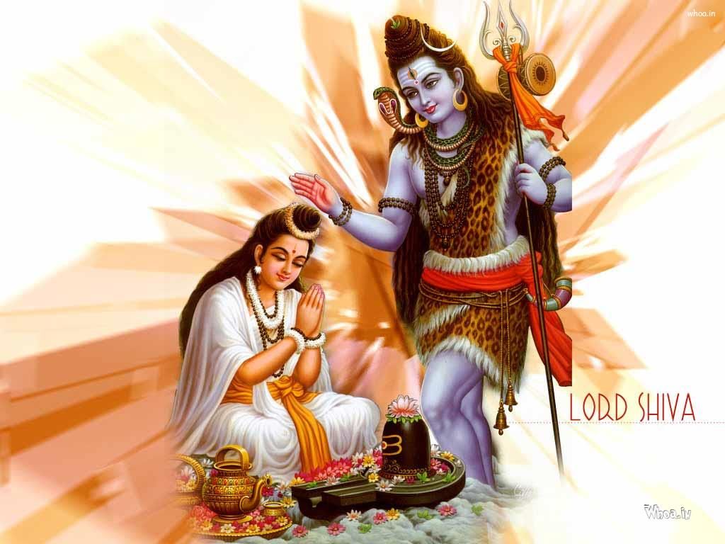1024x768 Mahashivratri Lord Shiva Bless Mata Parvati Ji HD Wallpaper