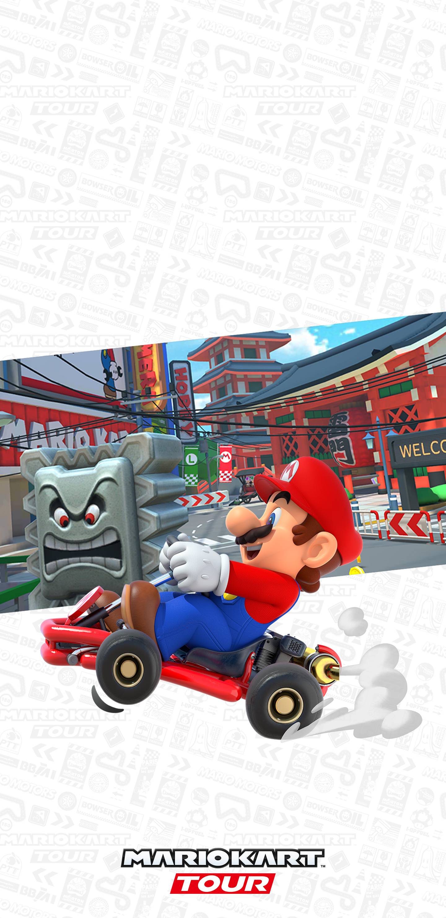 1440x2960 Mario Kart Tour Mario Wallpaper. Cat with Monocle