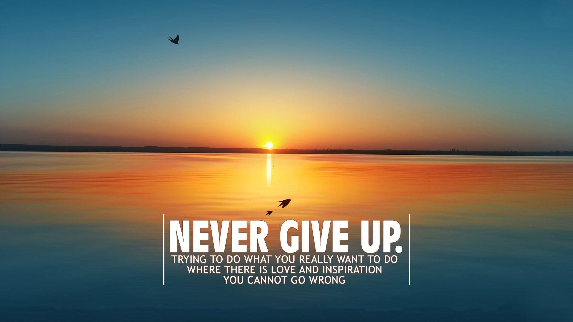 Never Give Up Quotes Wallpaper - photos and vectors