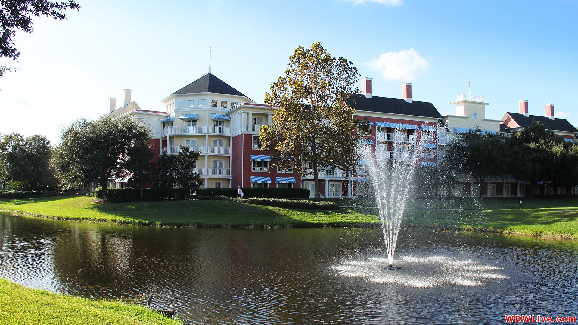 1920x1080 BoardWalk: Relaxing water and fountain view at Disney's Boardwalk