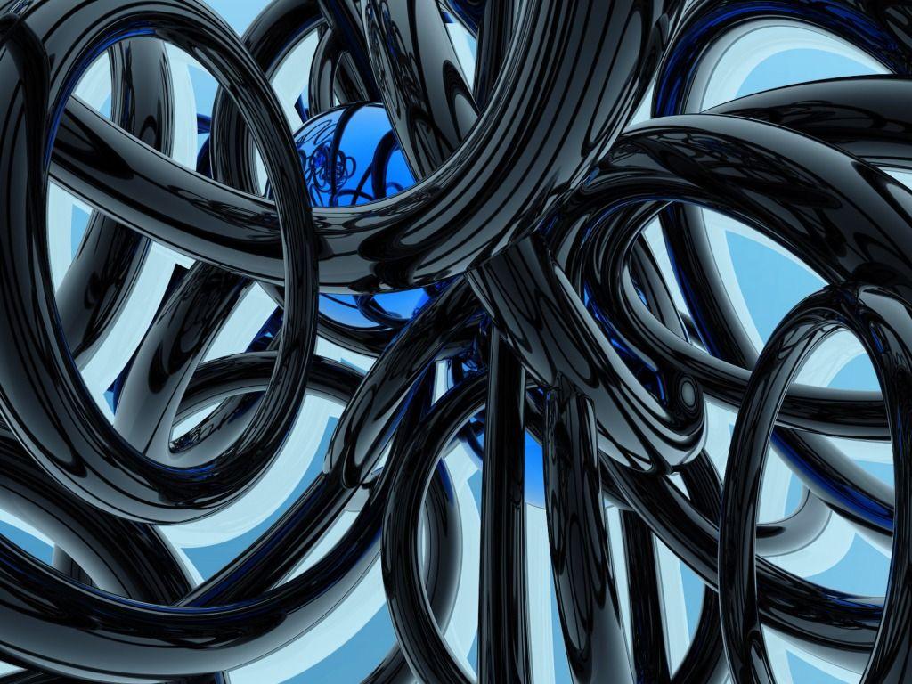 1024x768 Black and Blue Wallpaper Abstract 3D Wallpaper in jpg format