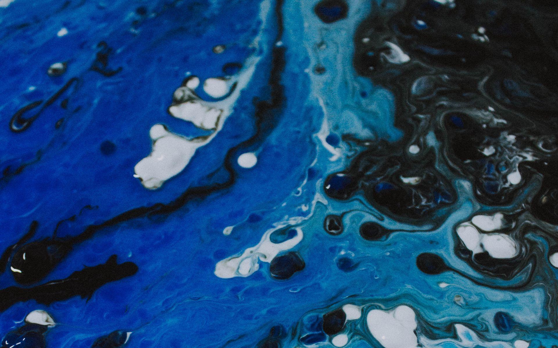 1920x1200 Download wallpaper 1920x1200 paint, drips, white, blue, black