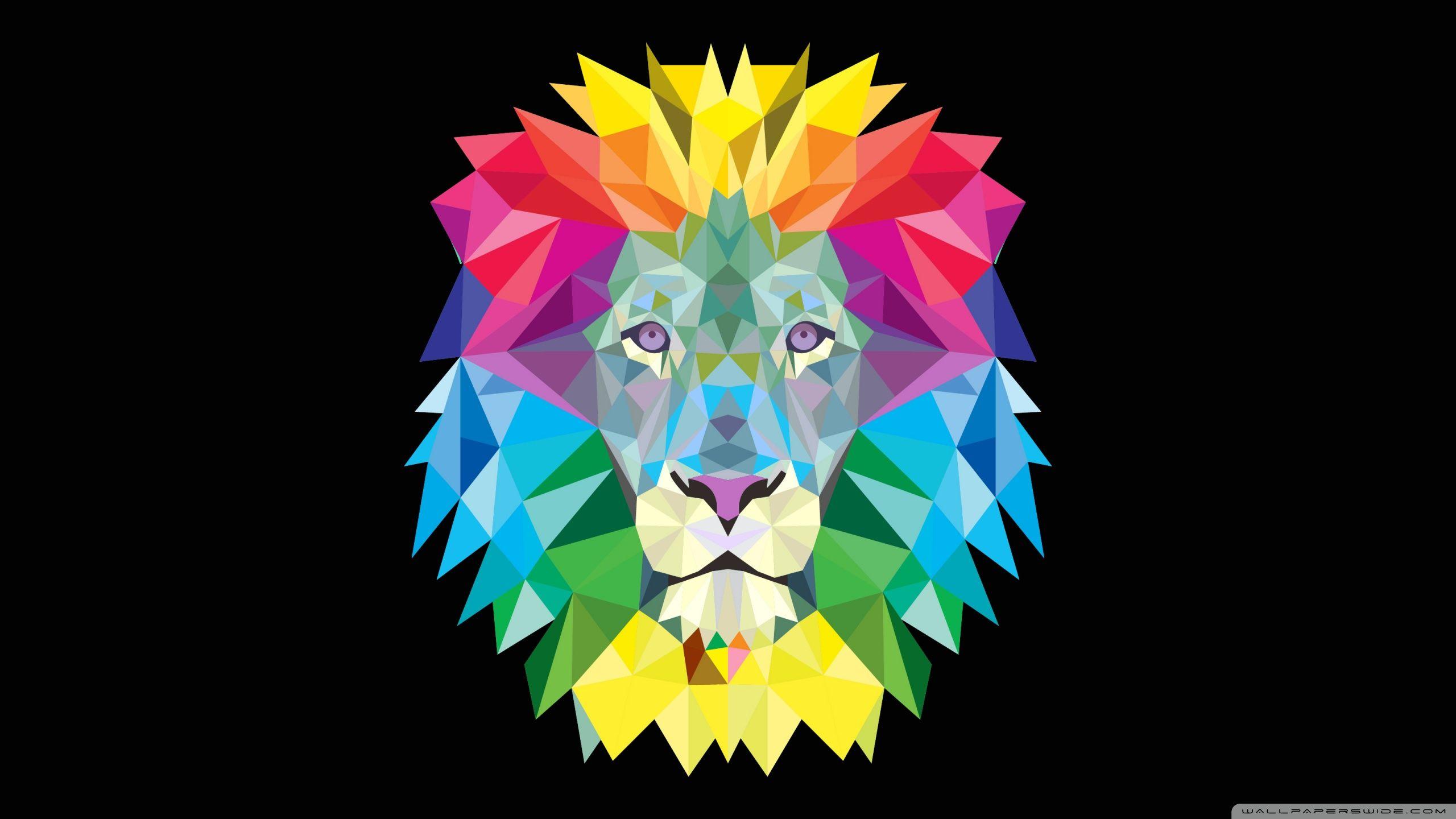 2560x1440 Vector Lion Ultra HD Desktop Background Wallpaper for 4K UHD TV
