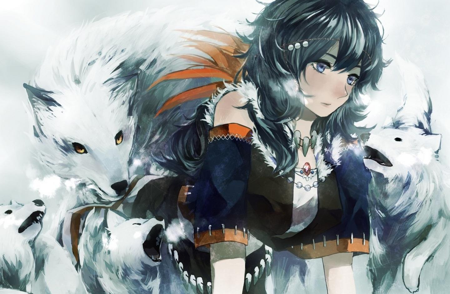 Cute anime wolf girl #3 - AI Photo Generator - starryai
