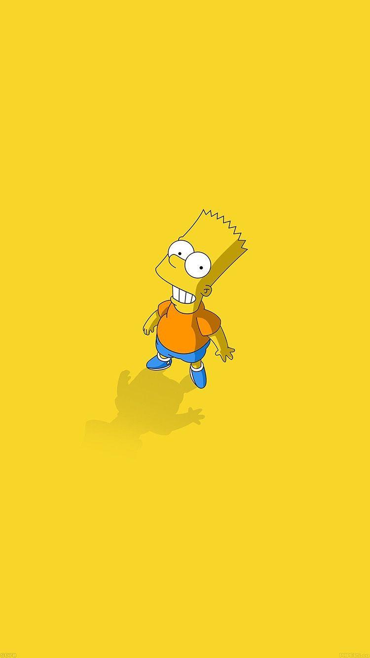 750x1334 iPhone wallpaper. hi i am bart simpsons minimal