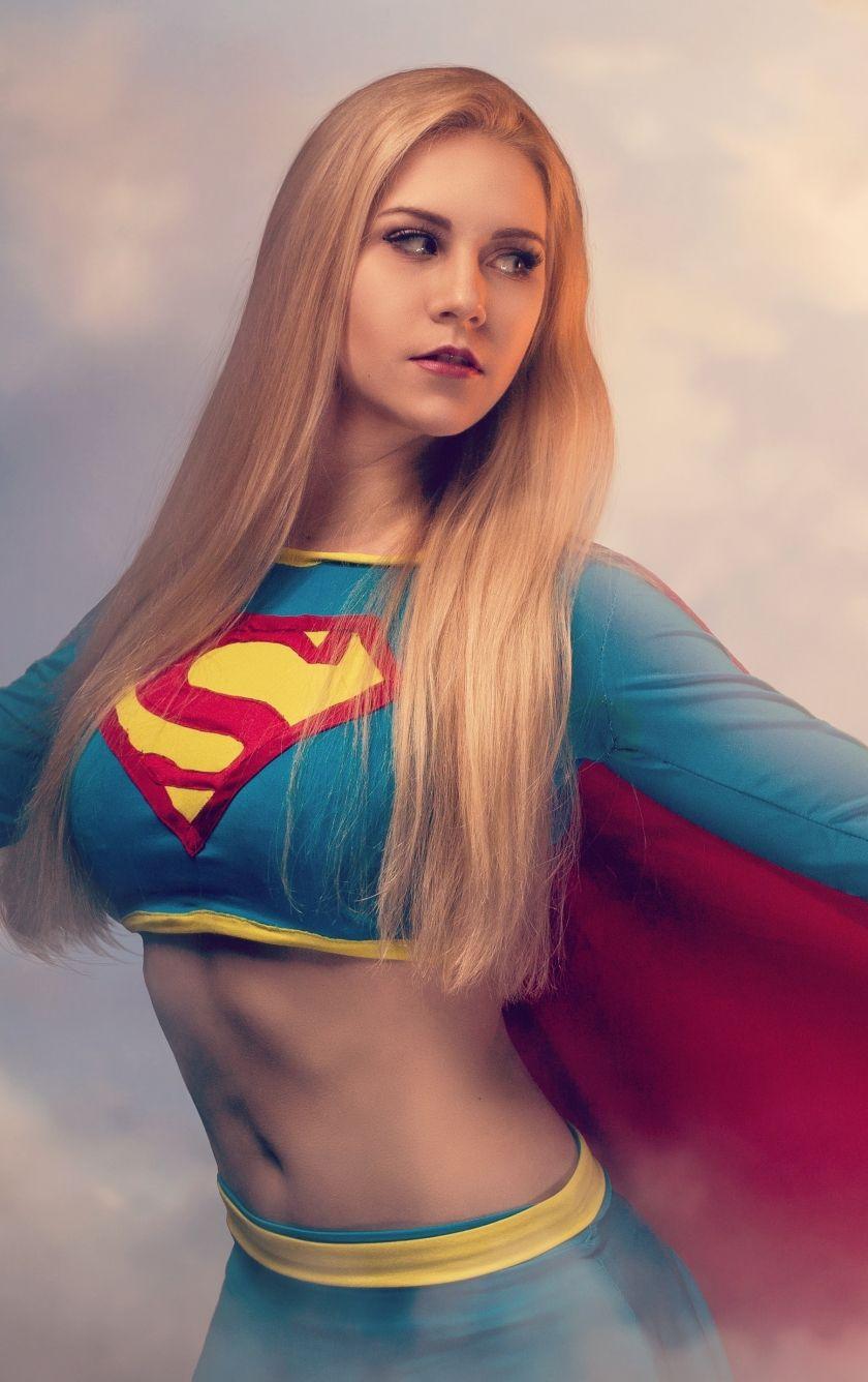 840x1336 Download 840x1336 wallpaper supergirl, cosplay, girl model, blonde