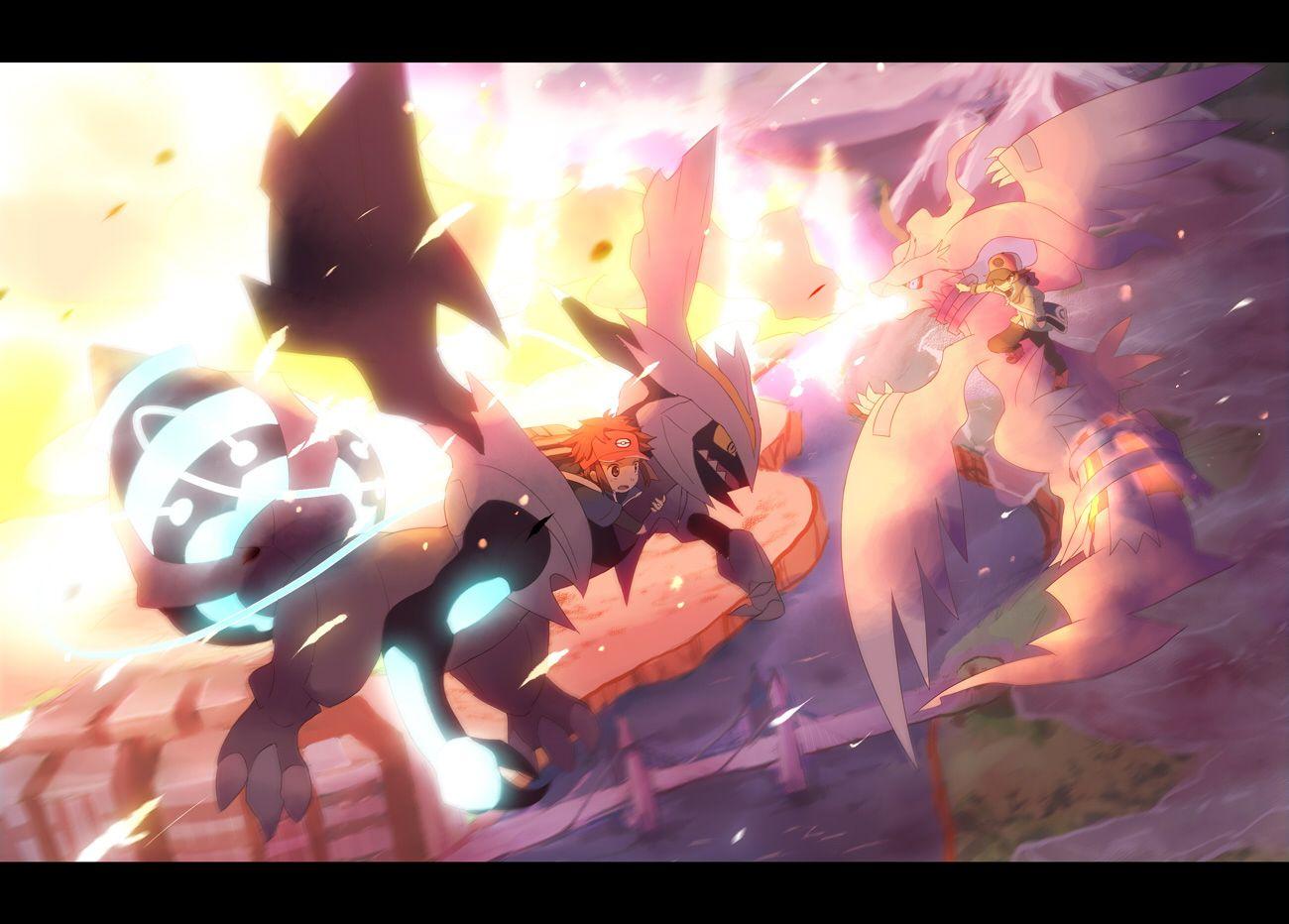 1300x932 kokoroko kyouhei (pokemon) kyurem pokemon reshiram tagme touya