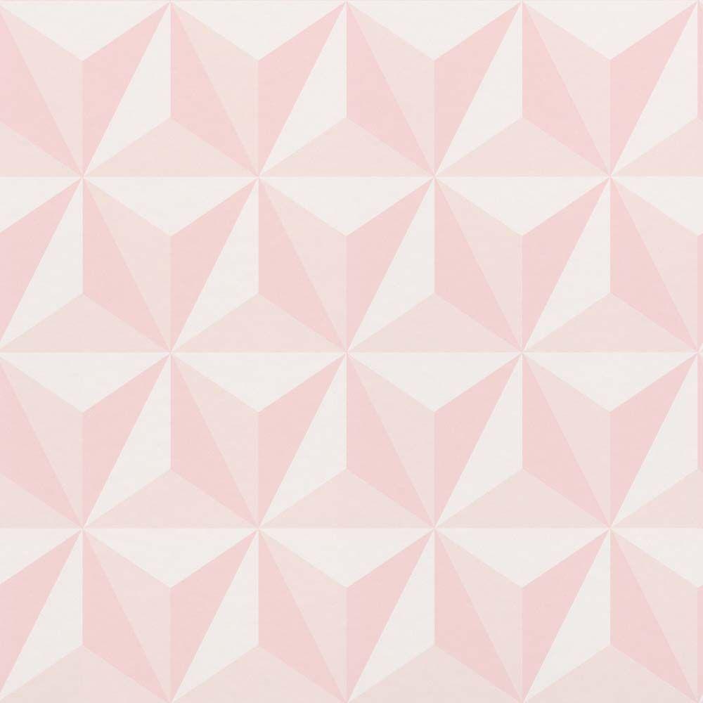 Pink Nude Triangle Pattern Wallpaper Mural Hovia