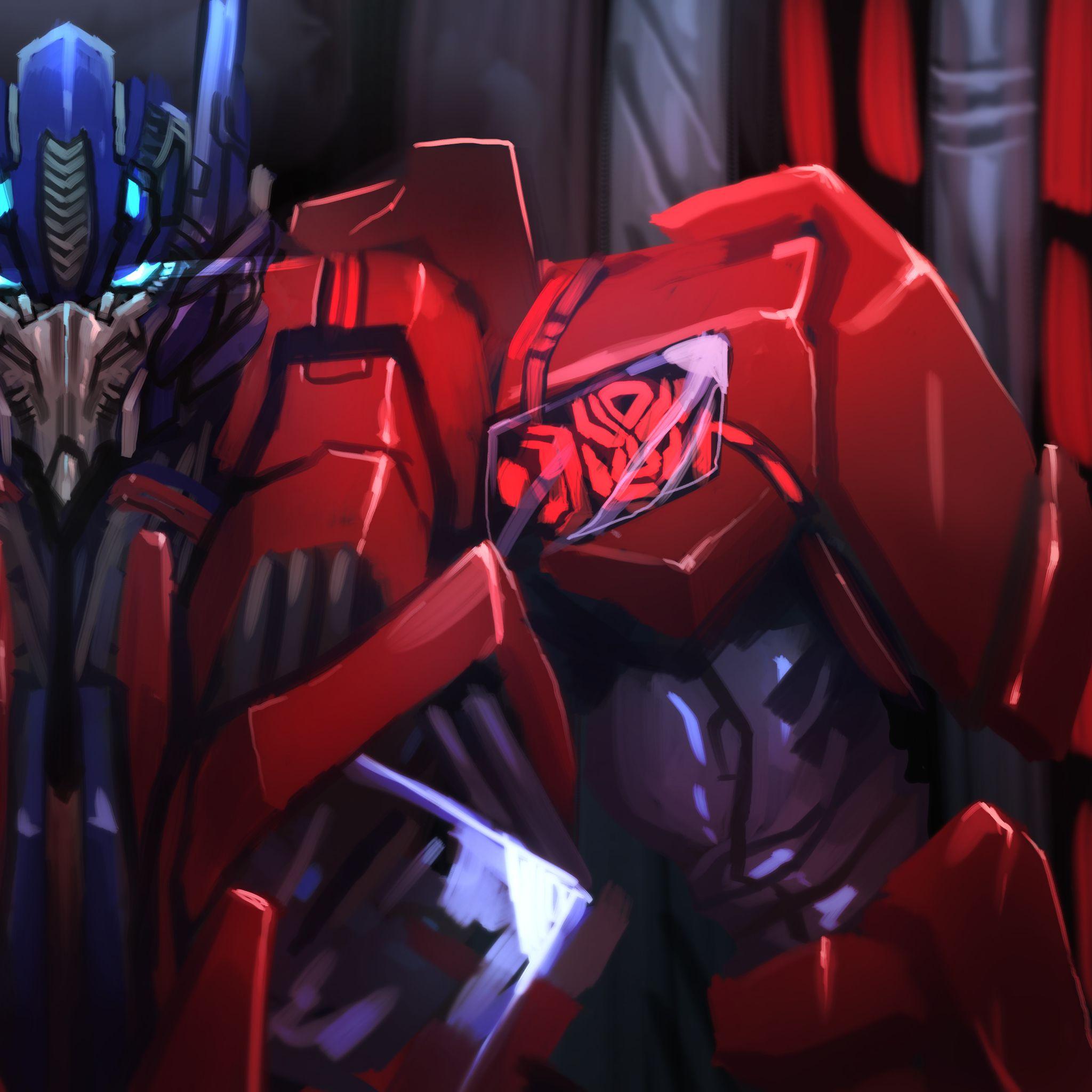 2048x2048 Optimus Prime Fan Art Wallpaper