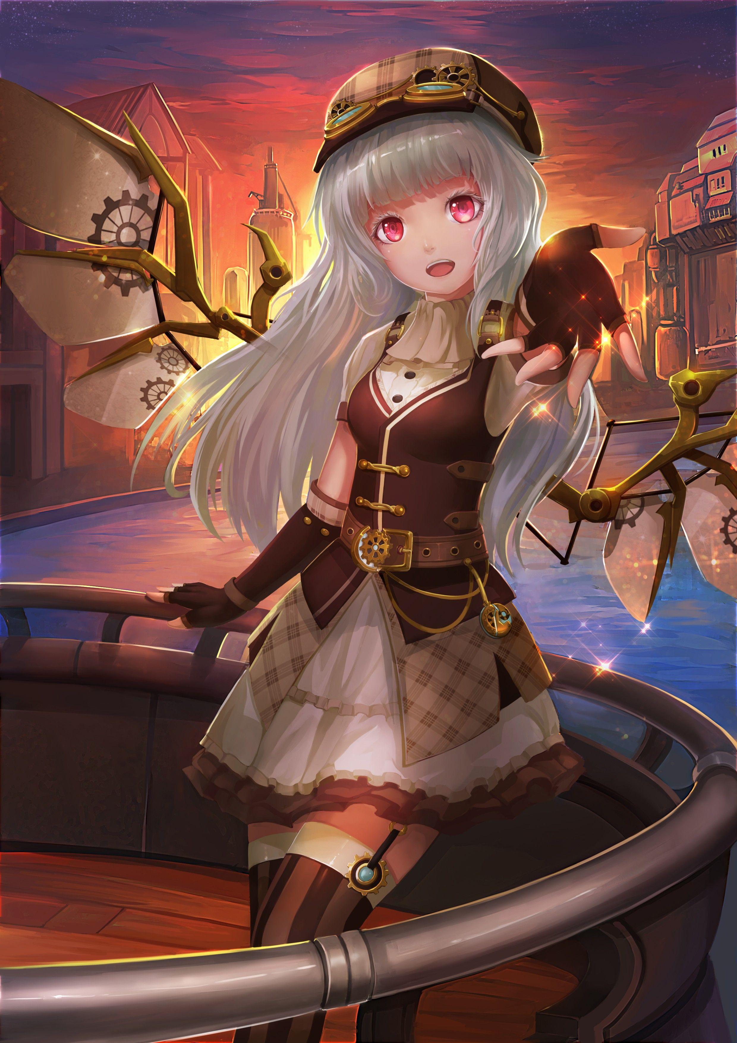 2480x3508 Anime 2480x3508 anime anime girls dress stockings wings grey hair
