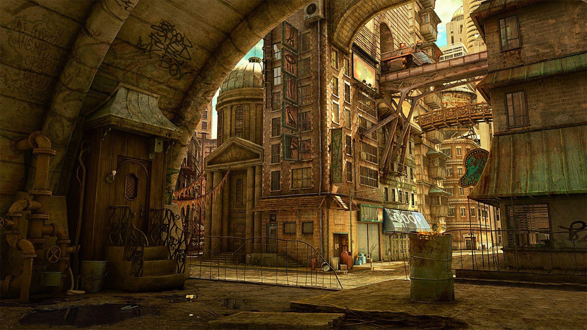 1919x1079 tekkon kinkreet city steampunk wallpaper and background
