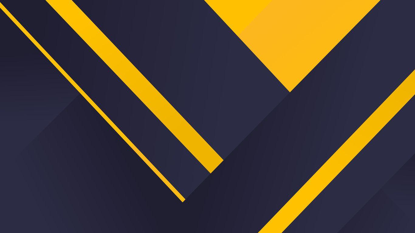 1366x768 Geometric Material Yellow Blue 4k 1366x768 Resolution HD 4k Wallpaper, Image, Background, Photo and Picture