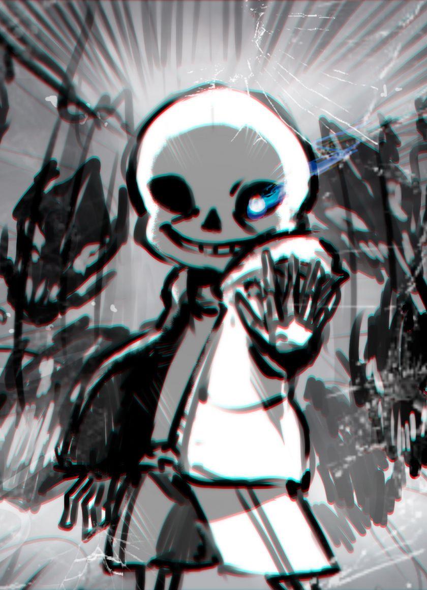 840x1160 Download 840x1160 wallpaper sketch art, video game, sans