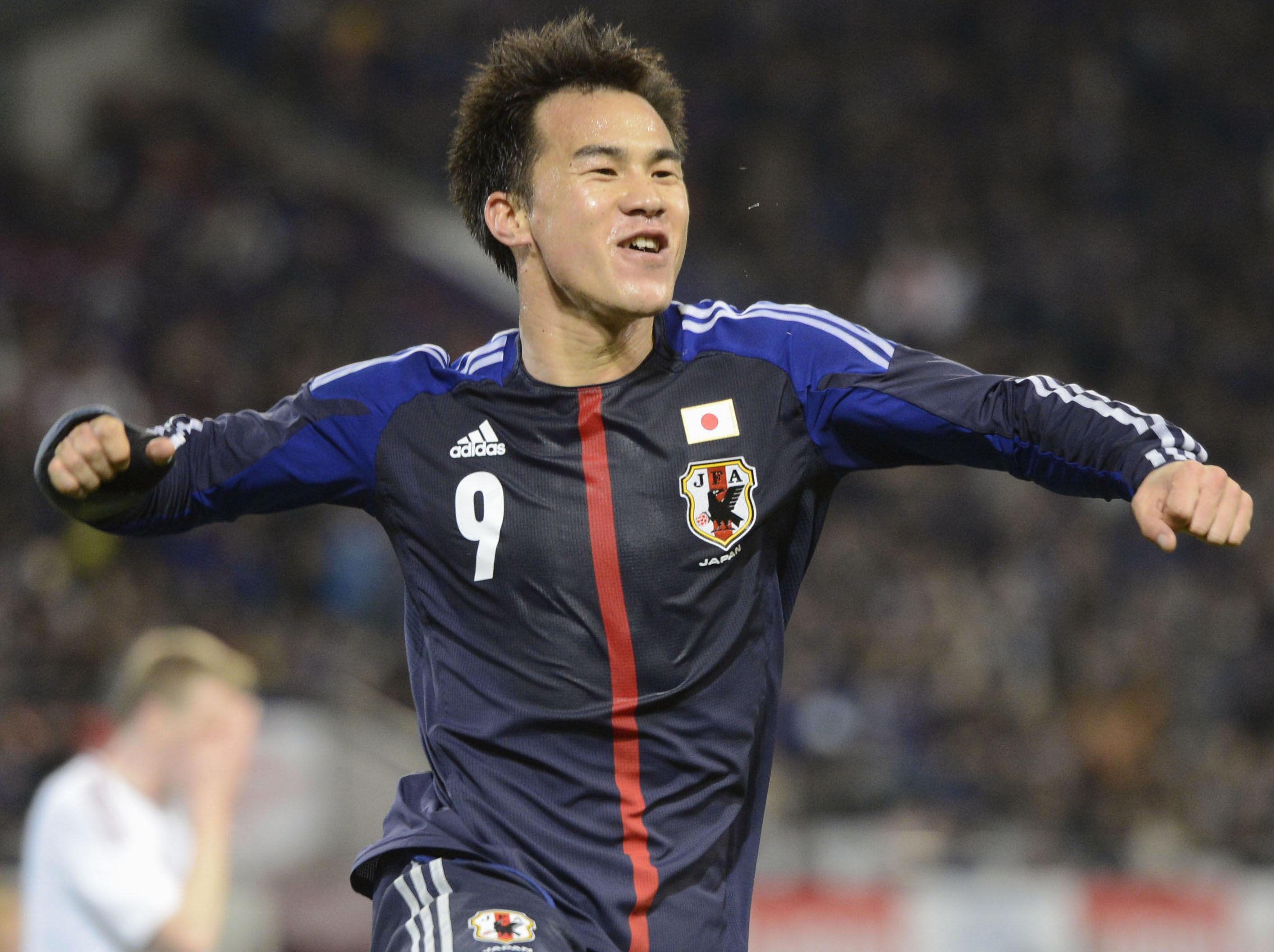 2826x2112 Okazaki strikes twice as Japan rolls over Latvia. The Japan Times