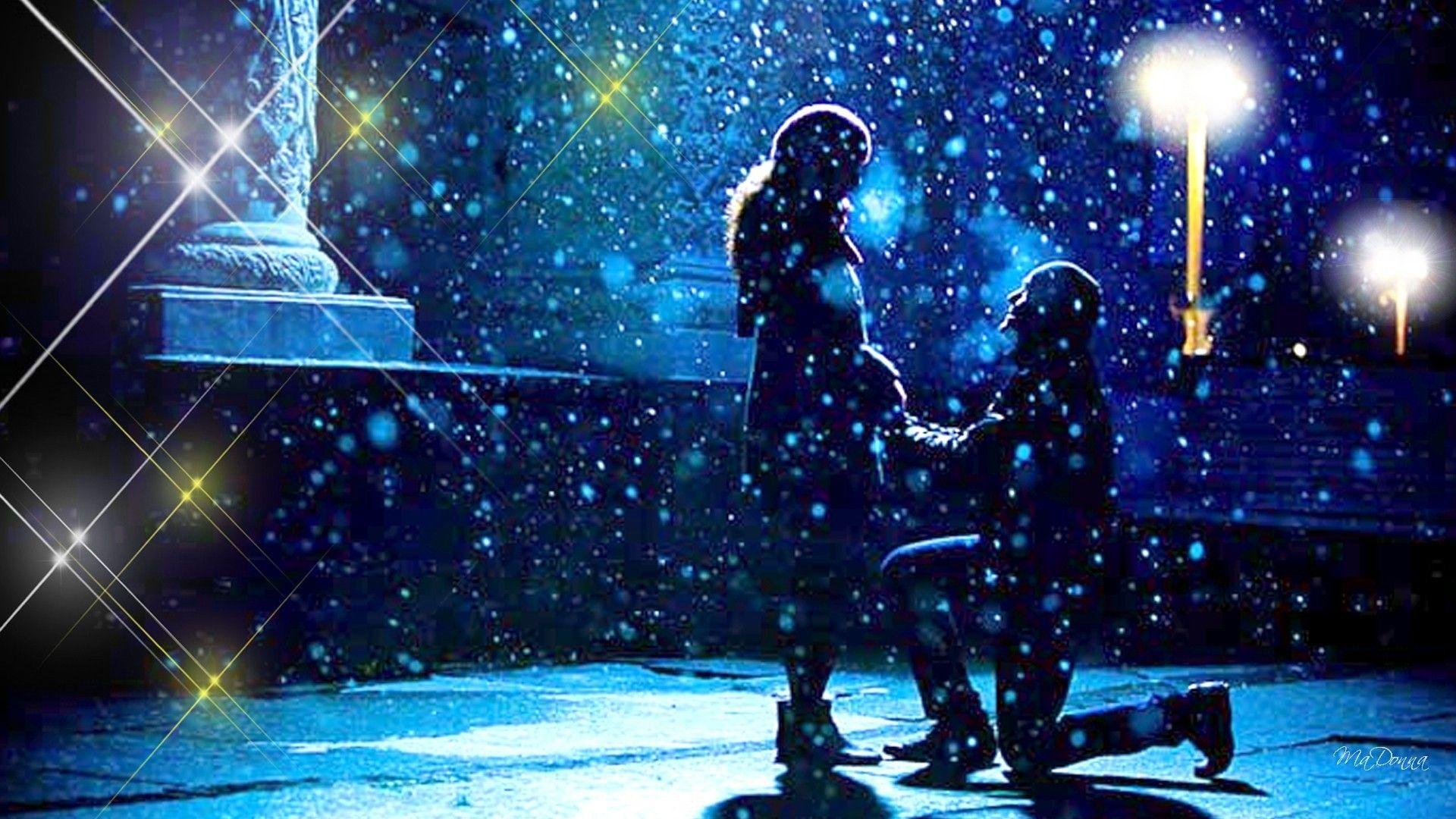 1920x1080 Desktop Wallpaper Snowy Night Scenes