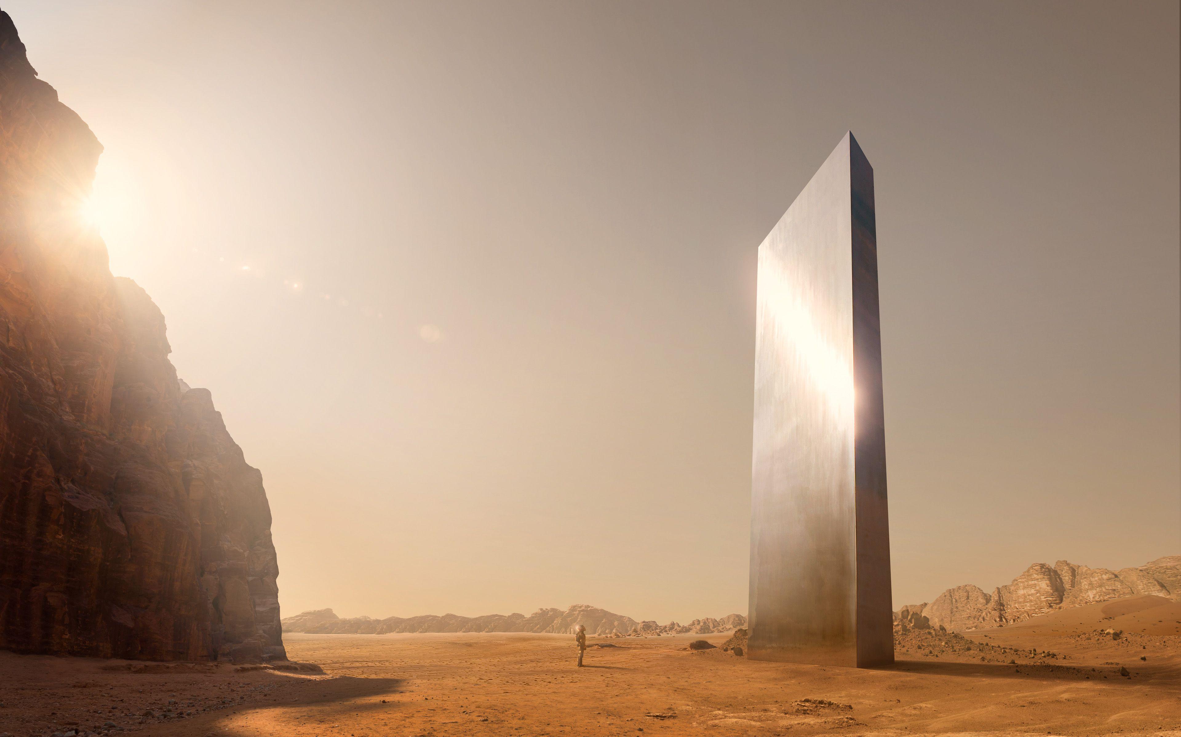 3840x2398 #Tower, #Colony, #Astronaut, K, #Mars. Creative Graphics