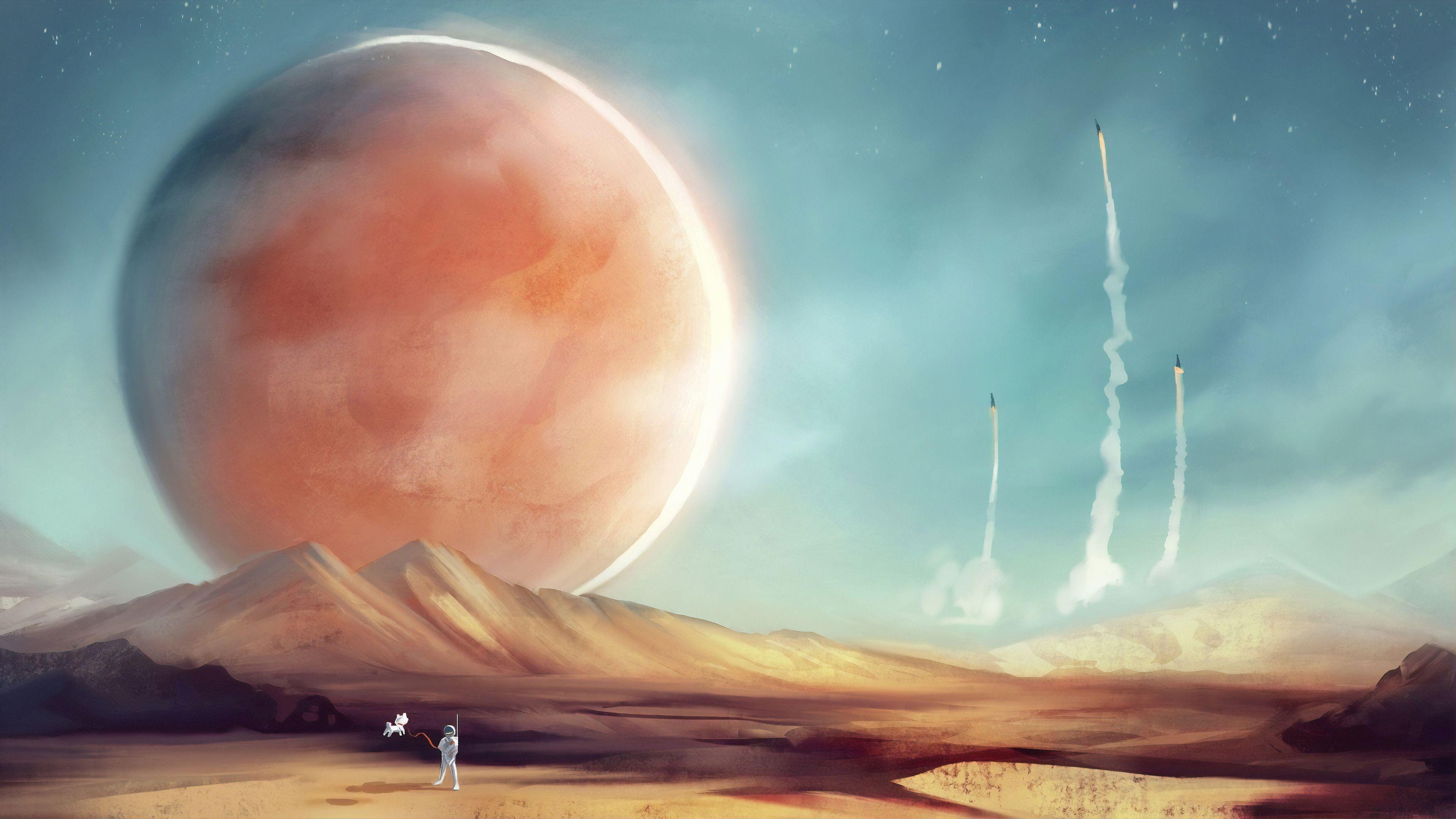 3840x2160 Astronaut On Mars 4k, HD Artist, 4k Wallpaper, Image