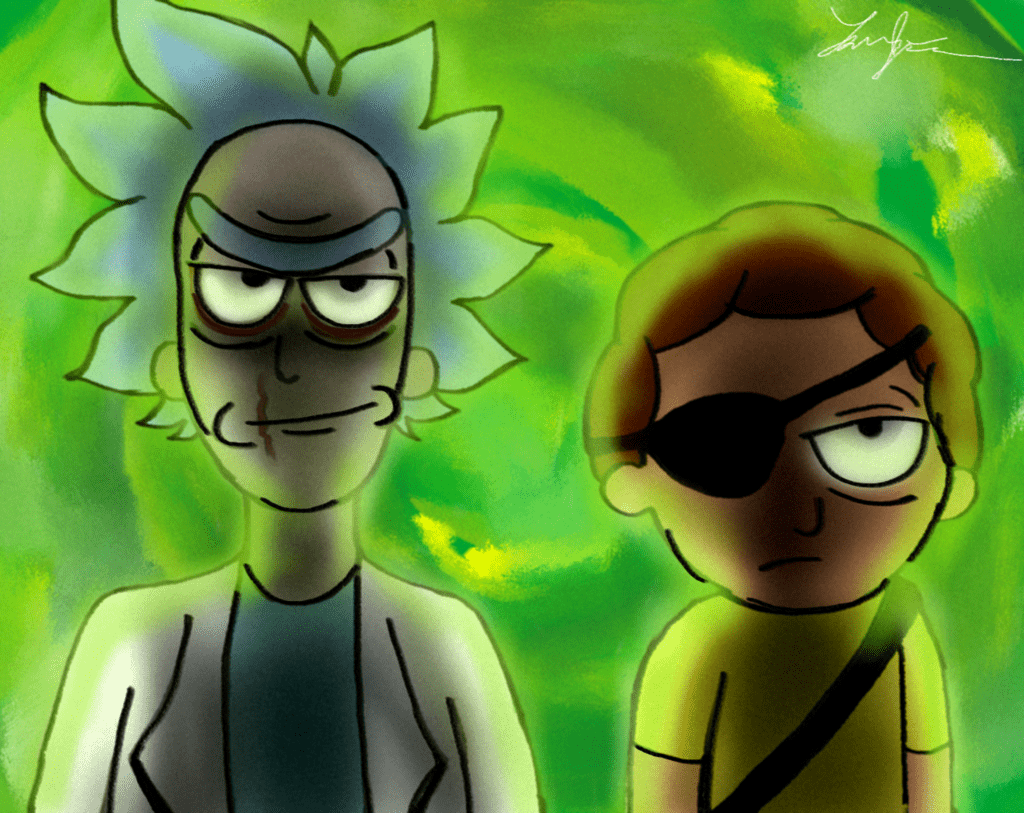 1024x813 Evil Morty Wallpaper