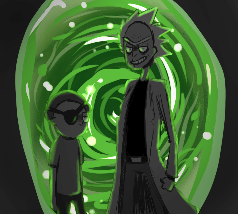 1000x900 Evil Morty Wallpaper