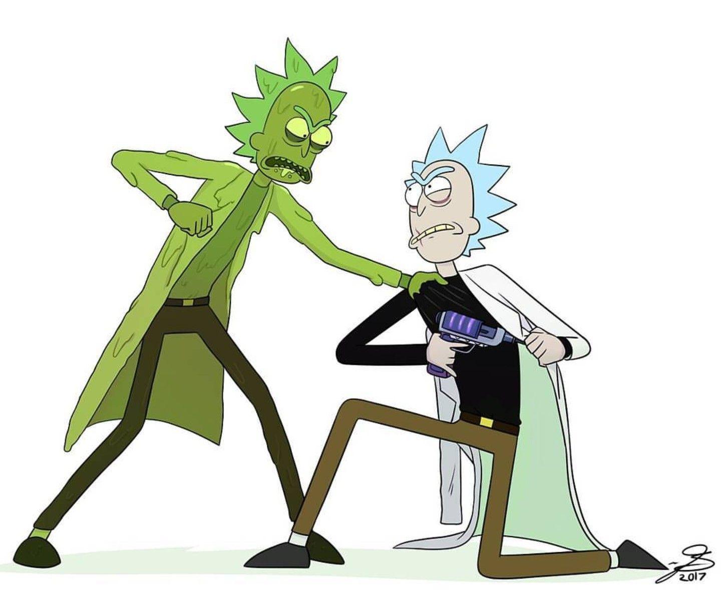 1440x1179 Rick and Morty x Toxic Rick Vs. Evil Rick