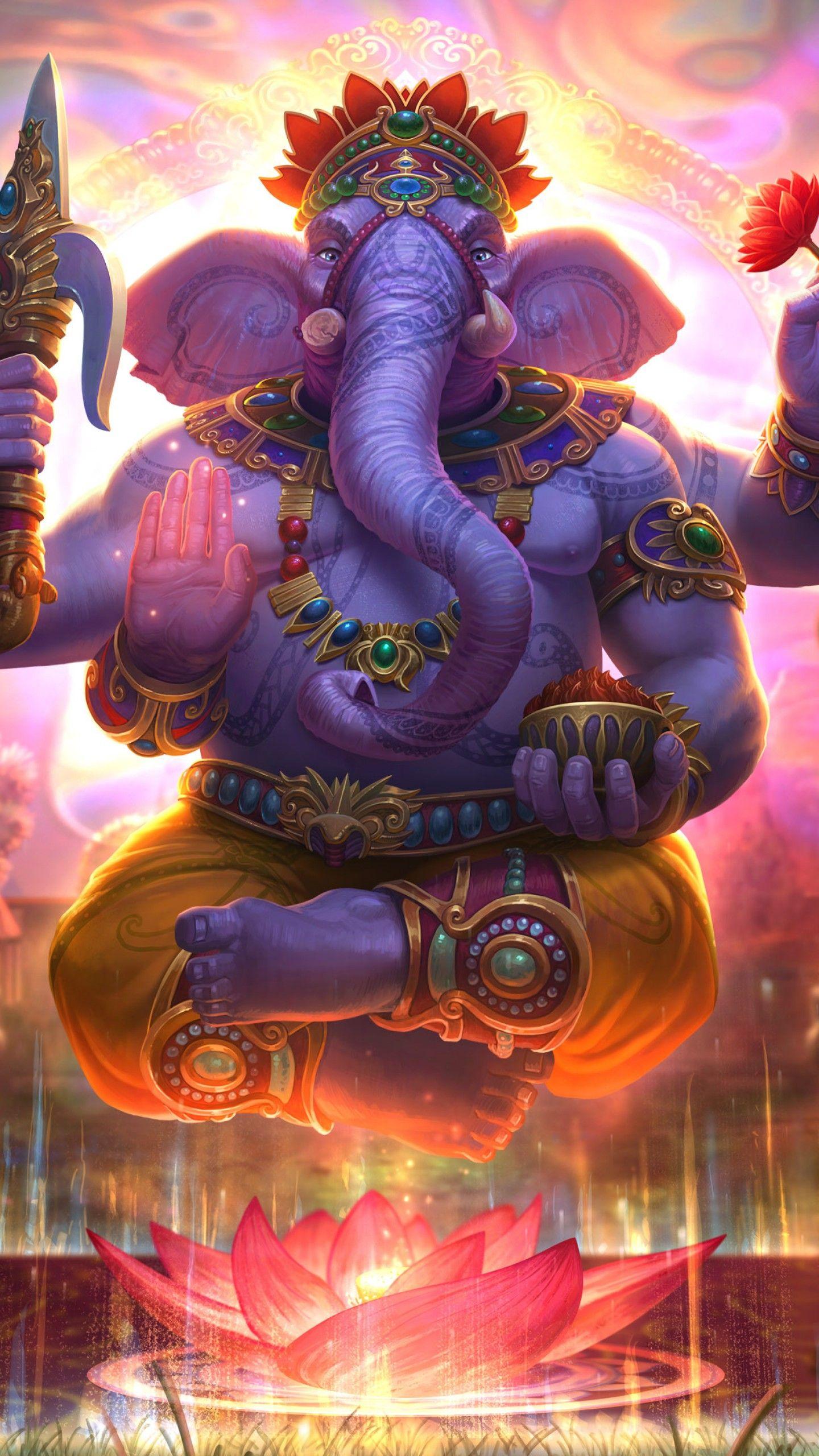 1440x2560 Wallpaper Lord Ganesha, Ganpati Bappa, Ganapati, Indian god, HD