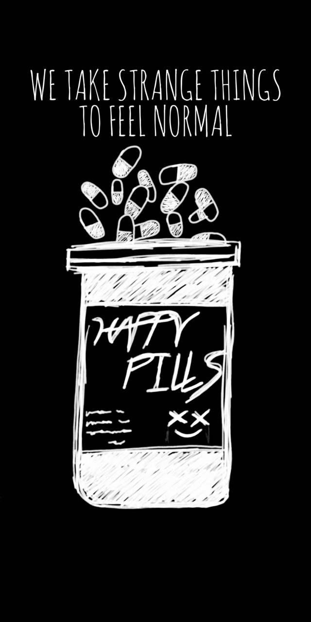 640x1280 Happy Pills Wallpaper