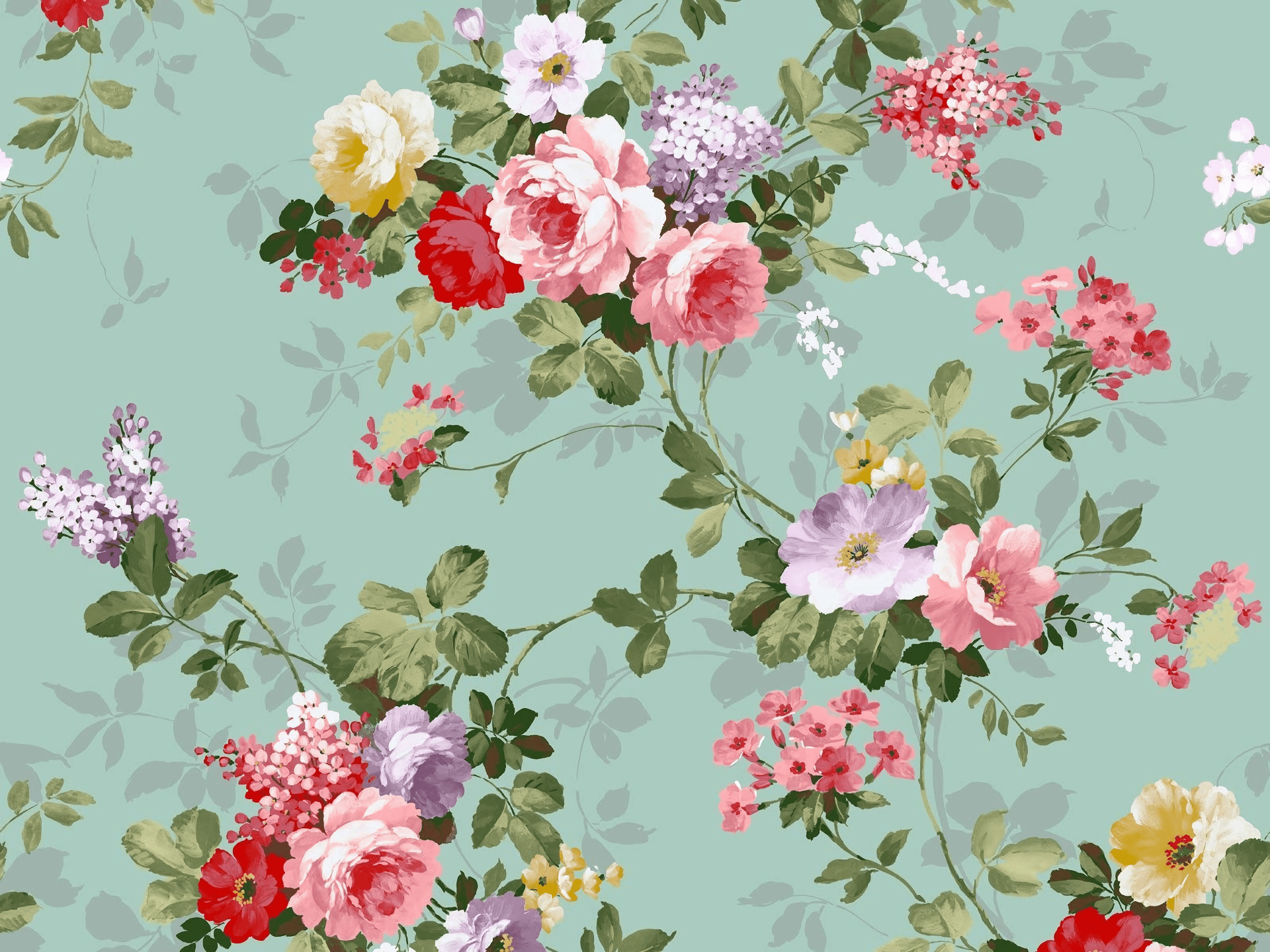 1920x1440 Vintage Flower Design HD Wallpaper. Background Imagex1440