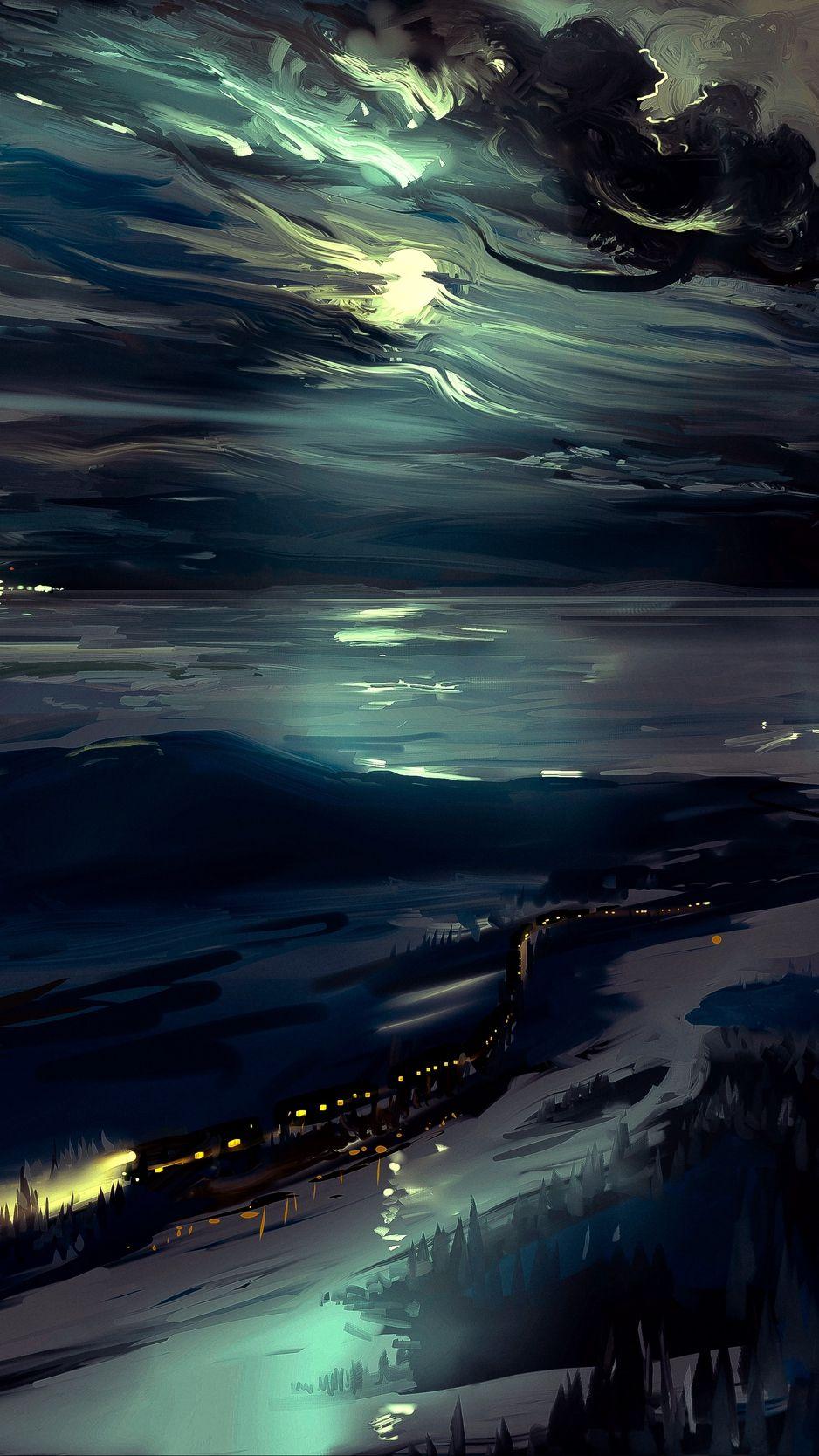 938x1668 Free download Download wallpaper 938x1668 sky art dark night