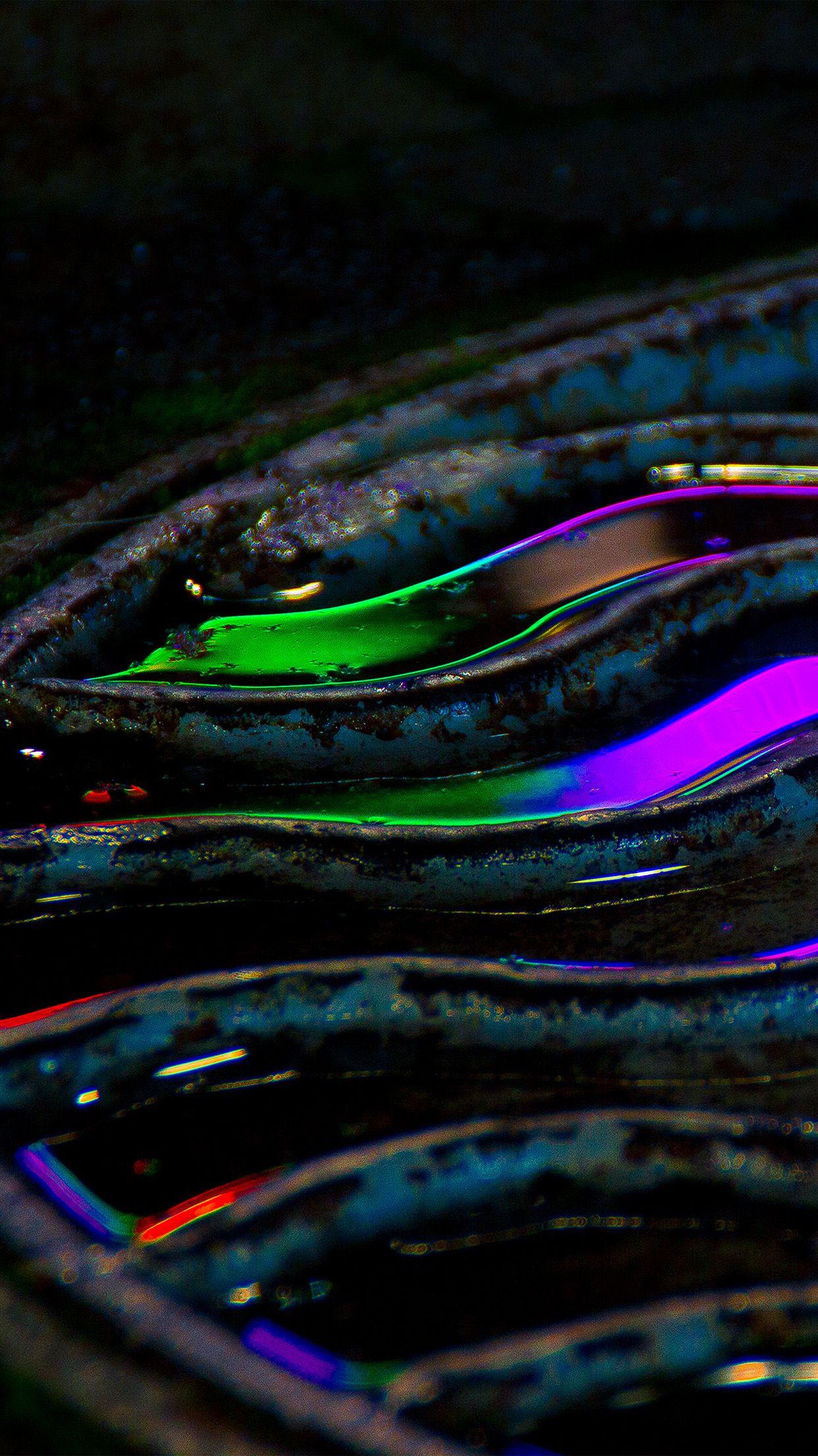 1242x2208 iPhone X wallpaper. wet neon dark night