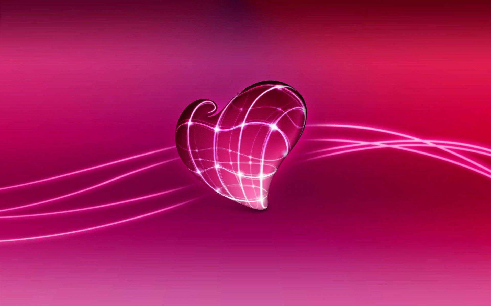 1920x1200 3D Heart Wallpaper