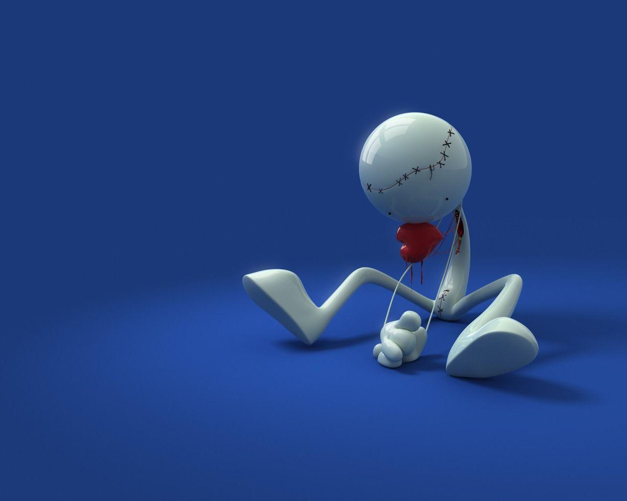 1280x1024 Broken Heart Wallpaper Abstract 3D Wallpaper in jpg format