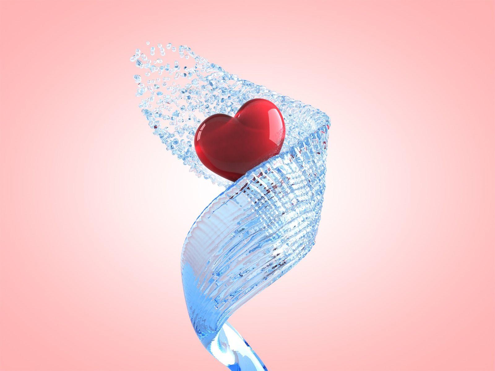 1600x1200 Heart Wallpaper Abstract 3D Wallpaper