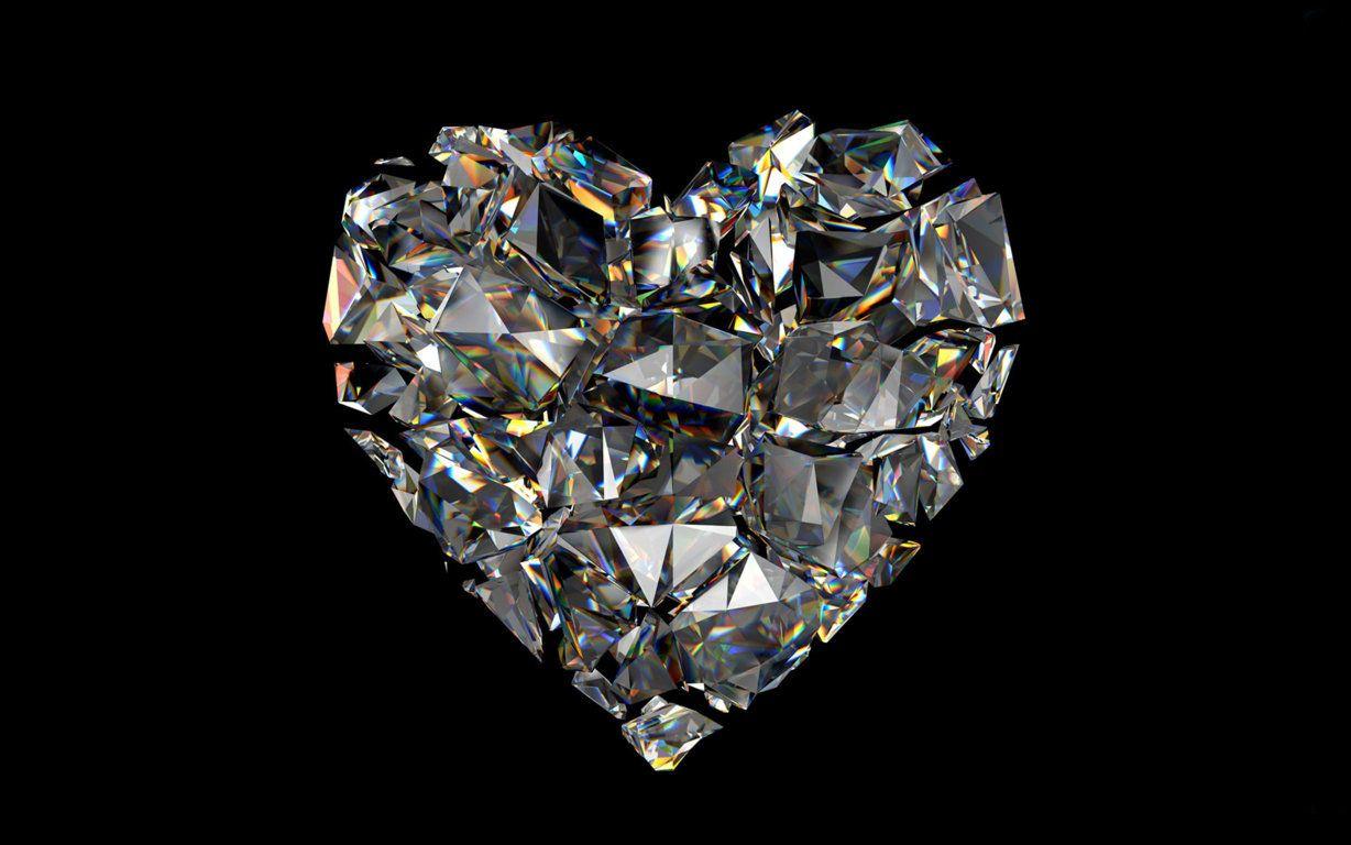 1228x768 Free download HomeD And Abstract 3D 3D Diamond Heart
