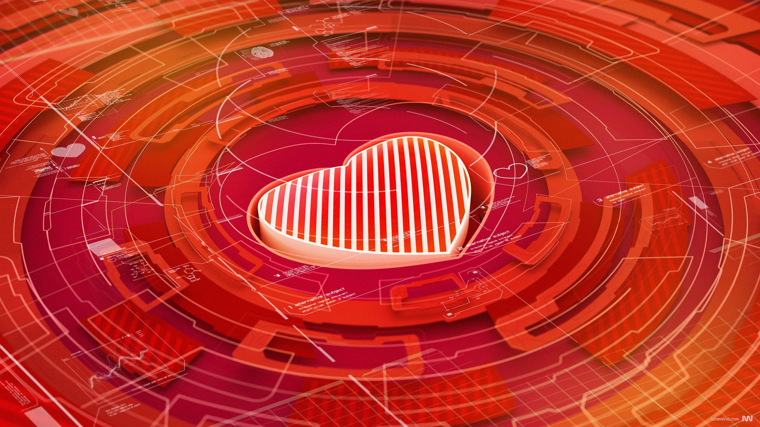 2560x1440 Render, 3D, Heart Wallpaper & Background Image