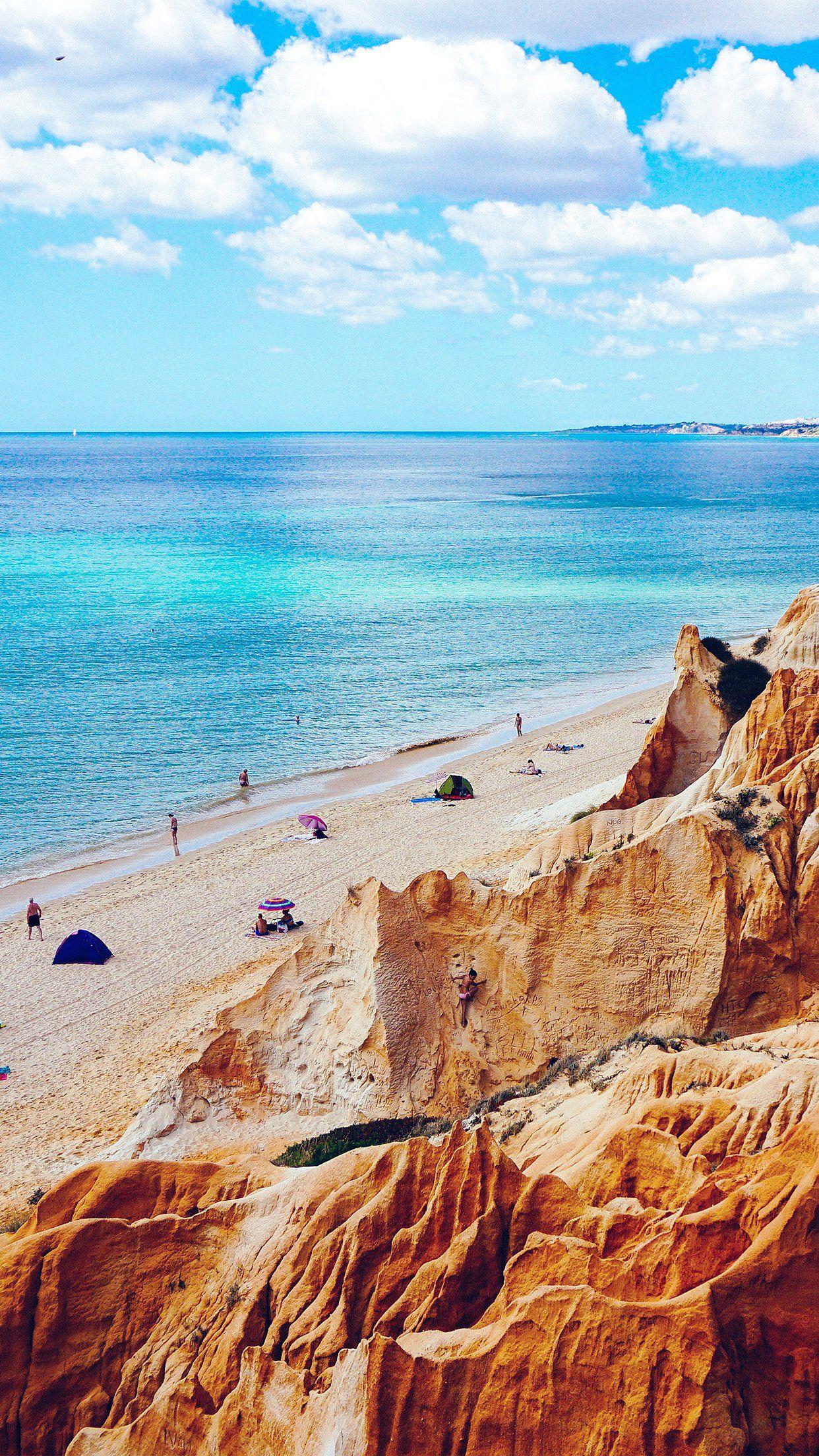 1242x2208 Nature Sea Vacation Beach Rock Summer Blue Android HD