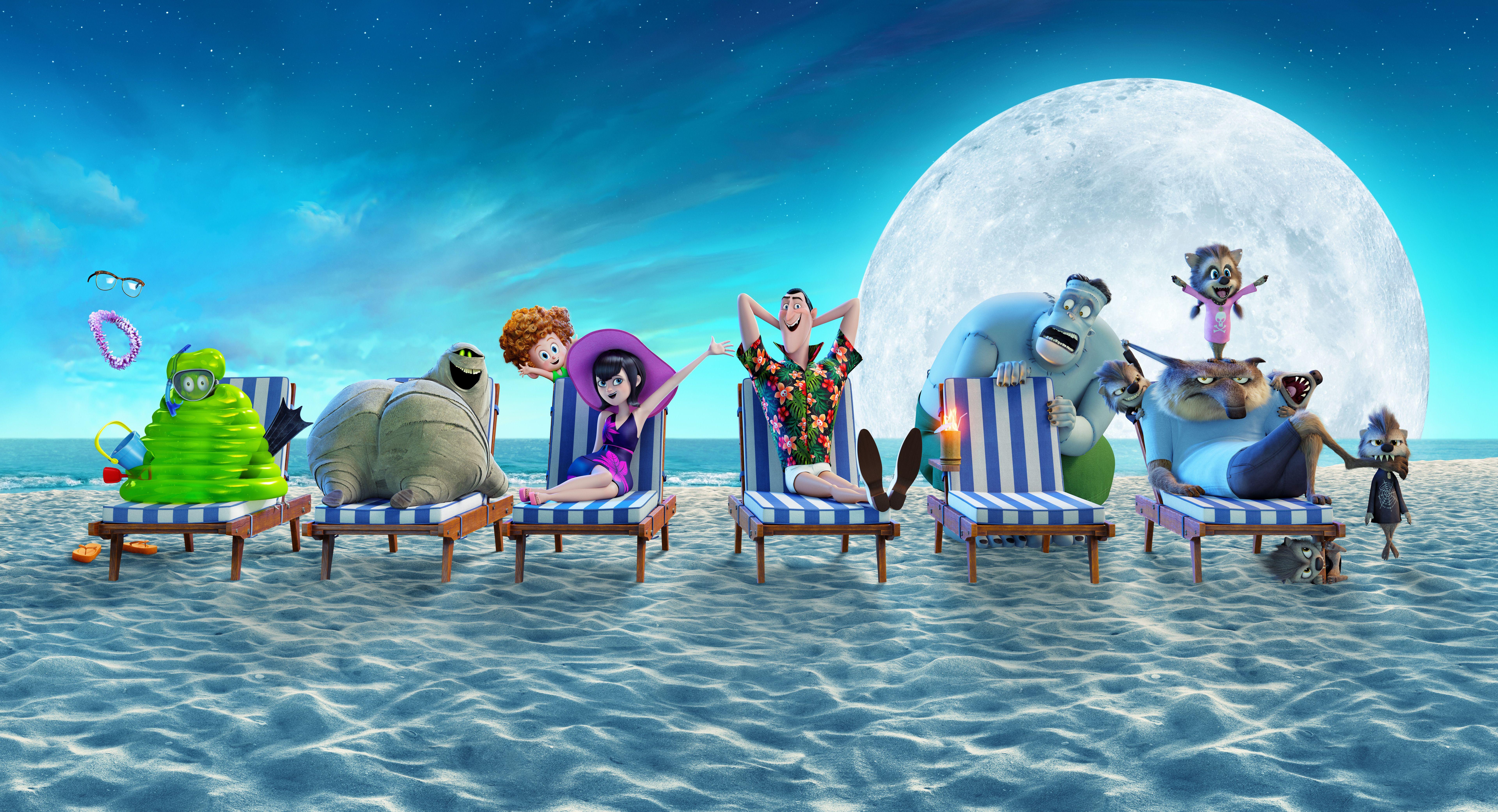 7680x4165 Hotel Transylvania 3 Summer Vacation Animated Movie 8k, HD