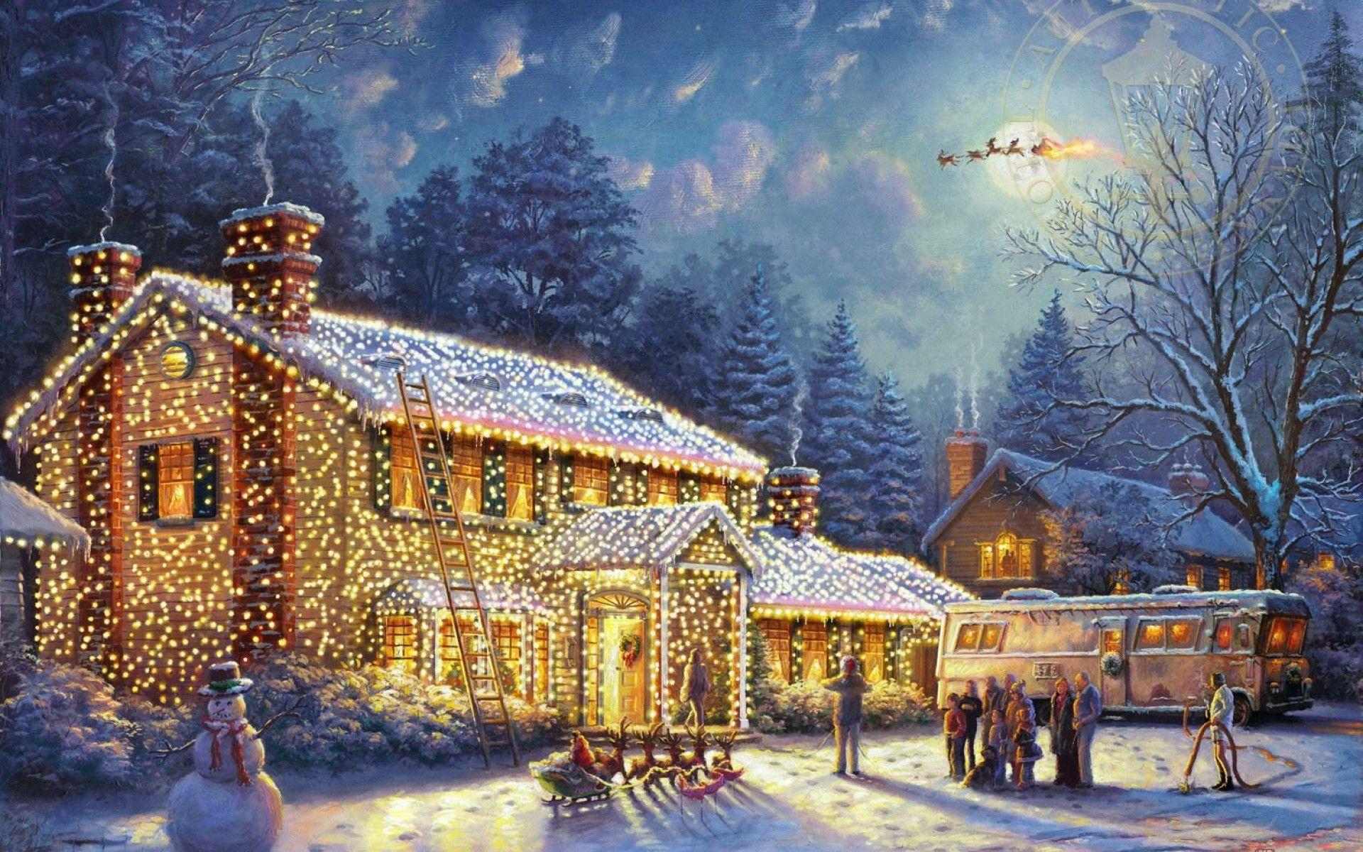 1920x1200 Christmas Vacation Kinkade National Lampoon's Christmas