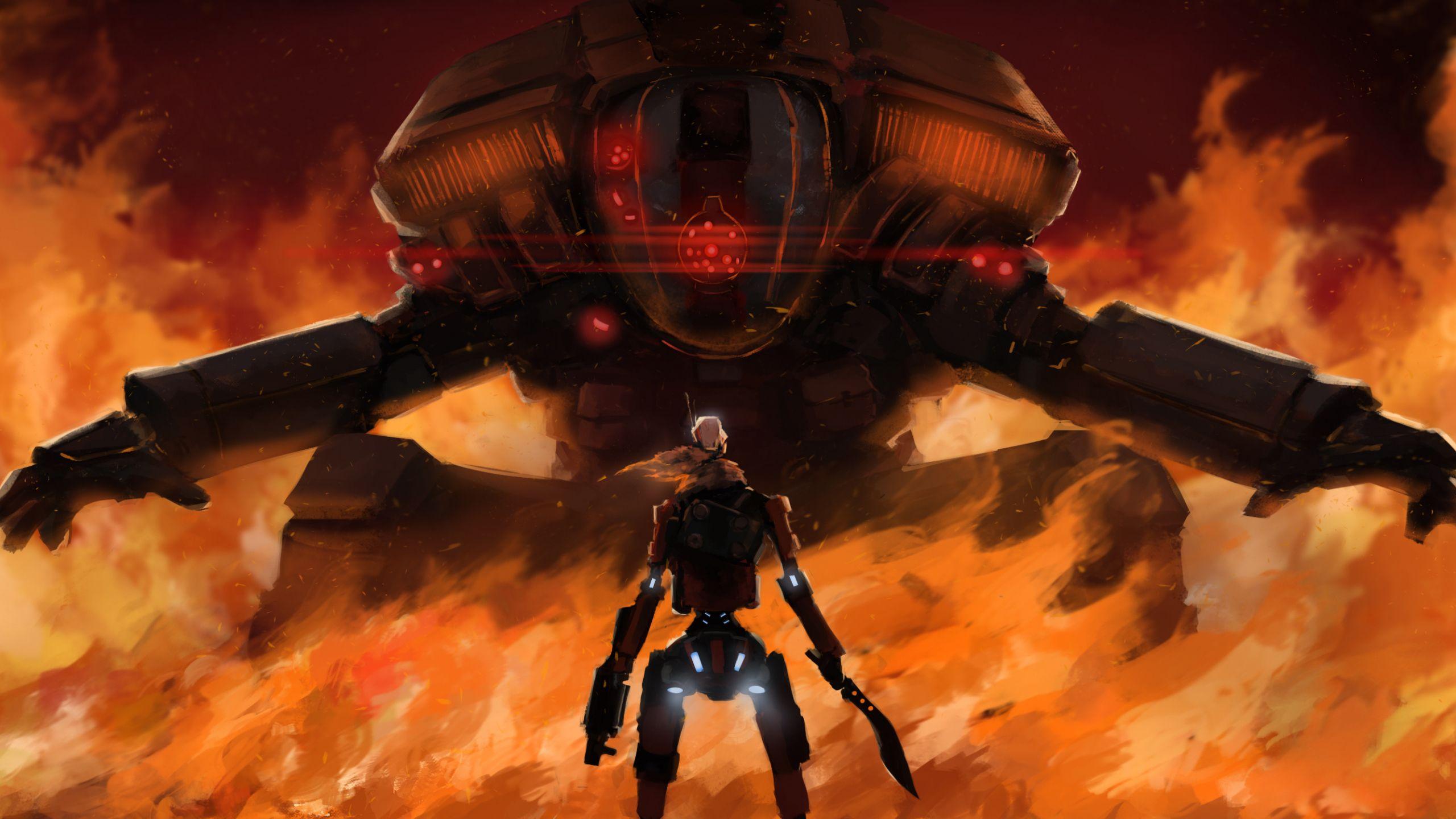 2560x1440 Download 2560x1440 wallpaper titanfall digital art, soldier